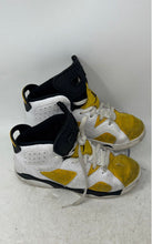 Load image into Gallery viewer, Nike Kids Air Jordan 6 Retro White Yellow Black Lace-Up Sneaker Shoes Size 3Y
