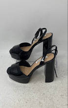Load image into Gallery viewer, Steve Madden Womens Lourdes Black Peep Toe Block Heel Platform Sandals Size 6M
