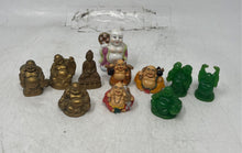 Load image into Gallery viewer, Lot Of 11 Pcs Mixed Variety Multicolor Decorative Laughing Buddha Mini Figurines
