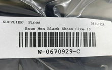 Load image into Gallery viewer, Ecco Mens Black Leather Low Top Round Toe Lace-Up Sneaker Shoes Size 10
