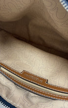 Load image into Gallery viewer, True Religion Womens Brown Denim Inner Pockets Shoulder Handbag

