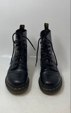 Load image into Gallery viewer, Dr. Martens Womens 1460 Black Leather Round Toe Lace-Up Combat Boots Size 7
