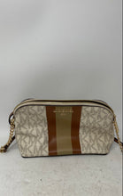 Load image into Gallery viewer, Michael Kors Womens Cindy White Brown Monogram Print Zip Top Crossbody Bag w/Tag
