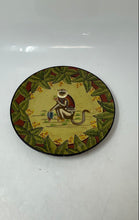 Load image into Gallery viewer, Multicolor Colonial Monkey Print Ceramic Round Shape Decorative Plate
