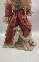 Load image into Gallery viewer, Victorian Curly Blonde Hair Porcelain Doll Collection With Display Stand
