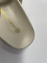 Load image into Gallery viewer, Authentic Tory Burch Womens White Slip-On Thong Sandals Size 7.5M Damaged
