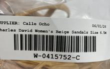 Load image into Gallery viewer, Charles By Charles David Womens Beige Seashell Ankle Strap Thong Sandals Sz 6.5M
