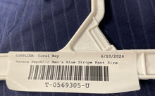 Load image into Gallery viewer, Banana Republic Mens Blue Striped Slim Fit Flat Front Dress Pants Size 30x30
