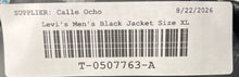 Load image into Gallery viewer, Levi's Mens Black Long Sleeve Button Front Bomber Jacket Size XL
