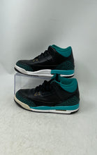 Load image into Gallery viewer, Nike Kids Jordan 3 Retro 441140-018 Black Green Lace-Up Sneaker Shoes Size 4.5Y
