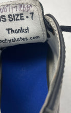 Load image into Gallery viewer, Baby Skates Kids Black Leather Lace-Up Mid Top Roller Ice Skates Size 7
