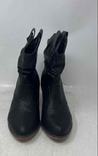 Load image into Gallery viewer, Charles Albert Womens Black Leather Block Cowgirl Western Boots Size 8M
