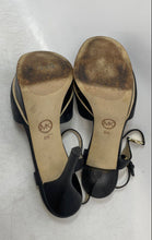 Load image into Gallery viewer, Michael Kors Womens Black Leather Ankle Strap High Platform Heels Shoes Size 8M
