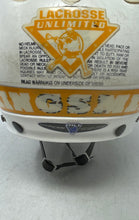 Load image into Gallery viewer, Cascade Mens Yellow White Full-Face Lacrosse Protective Helmet Size Small
