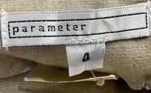 Load image into Gallery viewer, Parameter Womens Beige Linen Flat Front Slash Pocket Wide-Leg Cropped Pants 4
