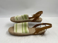 Load image into Gallery viewer, Authentic Tory Burch Womens Beige Open Toe Espadrille Sandals Size 7.5 Damaged
