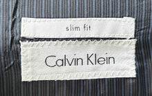 Load image into Gallery viewer, Calvin Klein Mens Blue Wool Slim Fit Notch Lapel Two-Button Blazer Jacket Sz 42R
