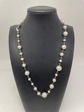 Load image into Gallery viewer, White Pearl Disco Ball Head Pendant Necklace
