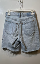 Load image into Gallery viewer, Abercrombie &amp; Fitch Womens Blue Denim The Dad High-Rise Cut-Off Shorts Size 24
