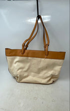 Load image into Gallery viewer, Kate Spade Womens Tessa Beige Brown Canvas Leather Trim Double Handle Tote Bag
