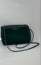 Load image into Gallery viewer, Anne Klein Womens Green Suede Leather Trim Inner Pocket Zip Top Crossbody Bag
