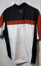 Load image into Gallery viewer, Harley-Davidson Mens Black White Red Colorblock Button-Up Shirt Size XL
