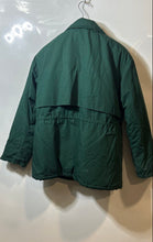 Load image into Gallery viewer, British Mist Womens Green Long Sleeve Elastic Waist Pockets Parka Jacket Size M
