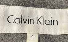 Load image into Gallery viewer, Calvin Klein Womens Gray Long Sleeve Double-Breasted Waist Belt Trench Coat Sz 4

