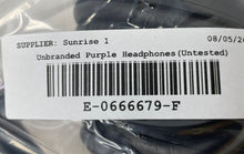 Load image into Gallery viewer, Unbranded Purple Adjustable Headbands Bluetooth Headphone Untested
