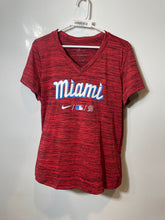 Load image into Gallery viewer, Nike Womens Red Miami Marlins City Connect Baseball T-Shirt Size Large
