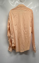 Load image into Gallery viewer, Calvin Klein Mens Orange Herringbone Slim Fit Long Sleeve Dress Shirt Size XL

