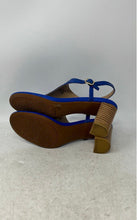 Load image into Gallery viewer, Lauren Ralph Lauren Womens Westcott II Blue Block Heel Thong Sandals Size 7
