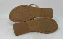 Load image into Gallery viewer, Antonio Melani Womens Gold Leather Slip-On Thong Sandals Size 7.5M
