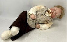 Load image into Gallery viewer, Vintage Boots Tyner Sugar Britches Brown And White Outfit Ceramic Boy Play Doll
