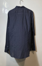 Load image into Gallery viewer, Michael Kors Mens Blue And White Polka Dot Long-Sleeve Button-Up Shirt Size XL
