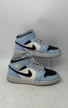 Load image into Gallery viewer, Nike Kids Air Jordan 1 Mid 555112-401 Blue Black White Sneaker Shoes Size 6.5Y
