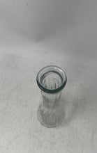 Load image into Gallery viewer, Clear Glass Ribbed Round Edge Bottle Shape Home Decorative Bud Vase
