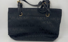 Load image into Gallery viewer, Michael Kors Womens Black Double Handle Adjustable Strap Shoulder Tote Bag
