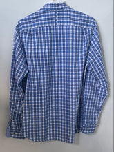 Load image into Gallery viewer, Banana Republic Mens Blue Plaid Cotton Long Sleeve Button-Up Shirt Size S
