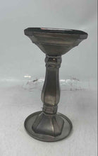 Load image into Gallery viewer, Pottery Barn Silver Color Art Deco Design Collectible Candlestick Holder
