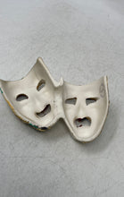 Load image into Gallery viewer, Vintage Lot Of 2 Pcs Comedy Tragedy Theater Faces Ceramic Clown Mask
