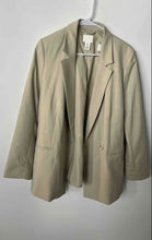 Load image into Gallery viewer, H&amp;M Womens Light Green Long Sleeve Notch Lapel Double-Breasted Blazer Size M

