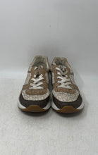 Load image into Gallery viewer, Michael Kors Womens Allie Beige Brown Logo Print Lace-Up Sneaker Shoes Size 7.5M
