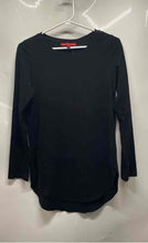 Load image into Gallery viewer, Saks Fifth Avenue Womens Black Cotton Long Sleeve Round Neck Tunic Top Size S
