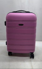 Load image into Gallery viewer, Rockland Unisex Pink Retractable Handle Lined Zip-Around Travel Trolley Bag
