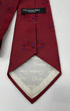Load image into Gallery viewer, Christian Dior Monsieur Mens Red Geometric Print Adjustable Long Designer Tie
