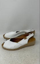 Load image into Gallery viewer, Toni Pons Womens Bernia-P White Leather Wedge Espadrille Sandals Size EUR 39
