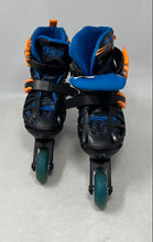 Load image into Gallery viewer, Roller Derby Kids Tracer Black Blue Adjustable Strap Inline Skates Size 12-1
