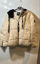 Load image into Gallery viewer, Bebe Sport Womens Beige Long Sleeve Full-Zip Hooded Puffer Jacket Size XL/TG
