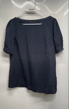 Load image into Gallery viewer, Banana Republic Womens Blue Printed Short Sleeve Round Neck Blouse Top Size M

